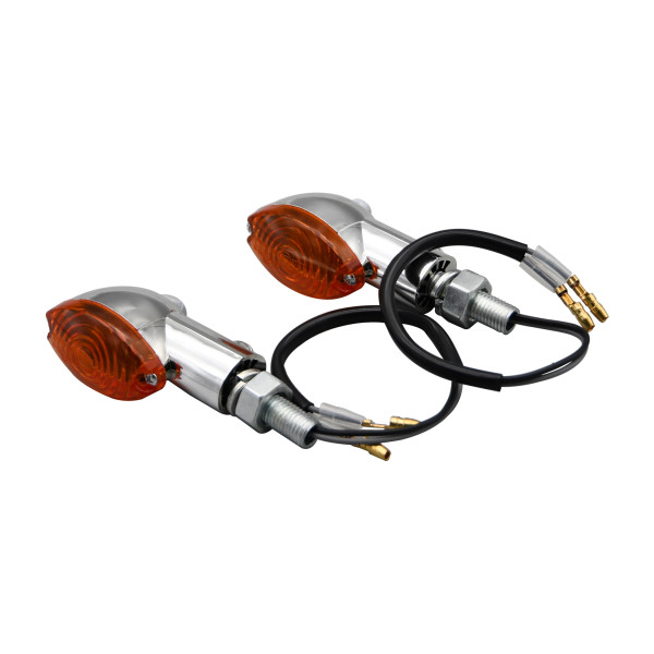 Bike It Bike it mini cat eye indicators with chrome body and amber lens